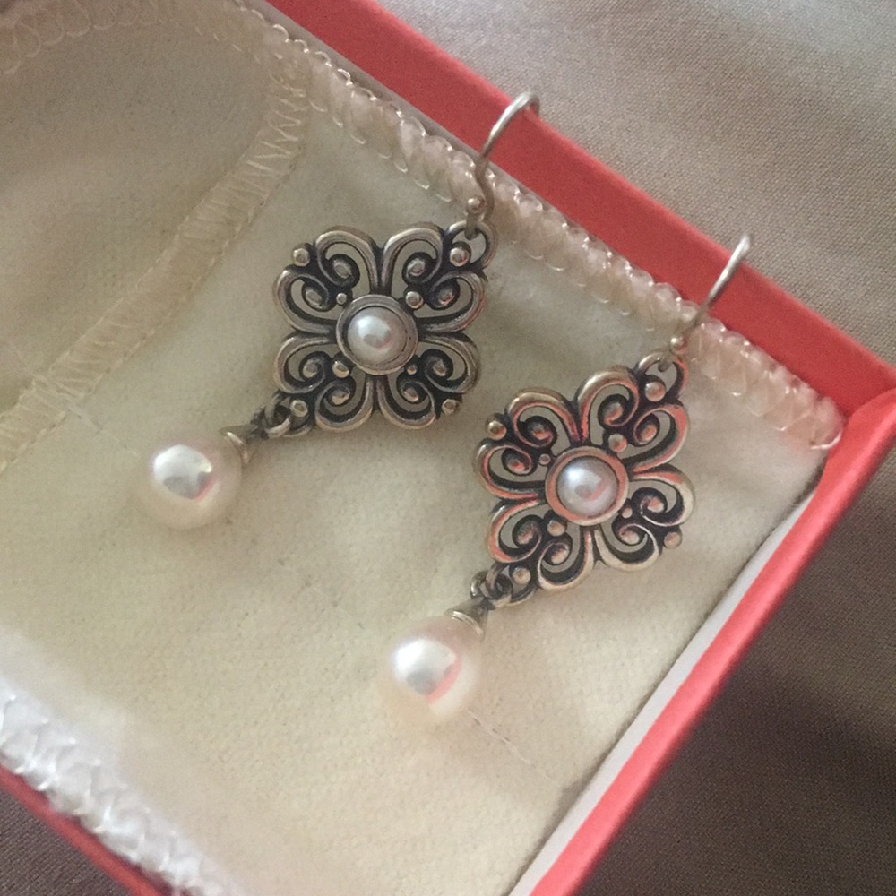 James Avery Pearl Drop Earrings
